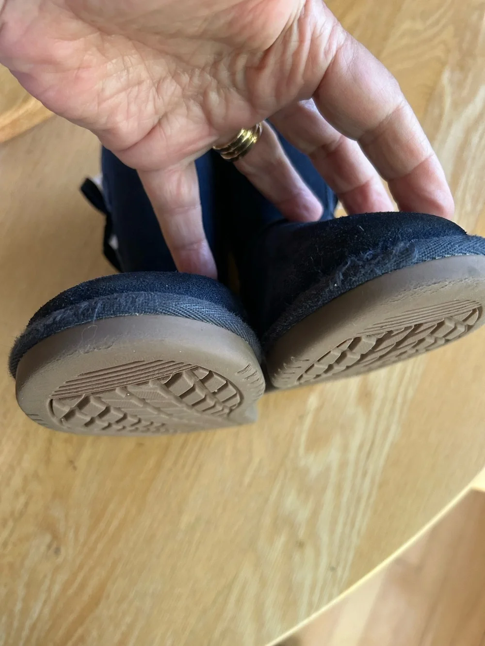 Kookaburra by UGG Kids Navy Suede & Shearling Trim Winter Boots